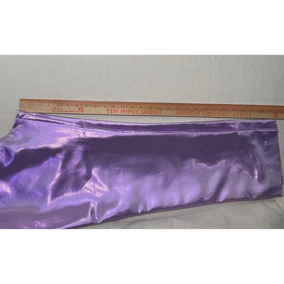 Happy X Nature Kate Hudson Lilac Shiny Metallic High Waisted Pants Size 14 NWT - Picture 7 of 16